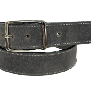 Grey Leather Sports Belt