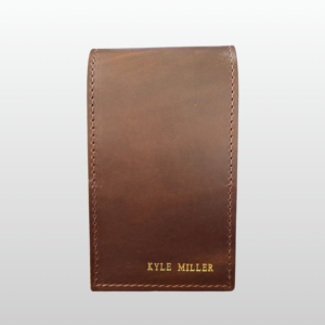 Brown Leather Golf Score Card Holder