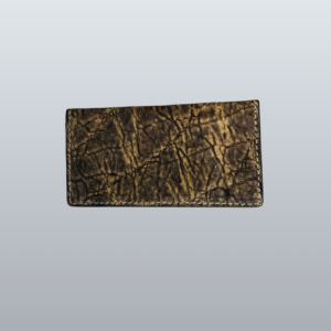 Elephant Saddle Safari Leather Checkbook Cover