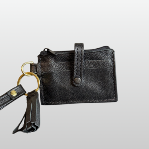 Black Leather Wristlet Wallet