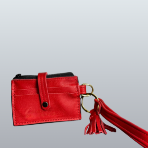 Red Leather Wristlet Wallet