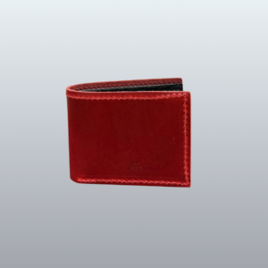 Red Leather Bifold Wallet
