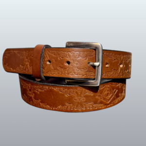 Light Brown Freemason Premium Heavy Leather Belt