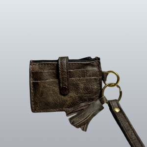 Dark Brown Leather Wristlet Wallet