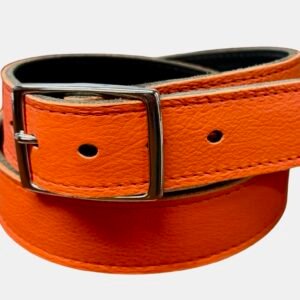 Orange Leather Sports Belt