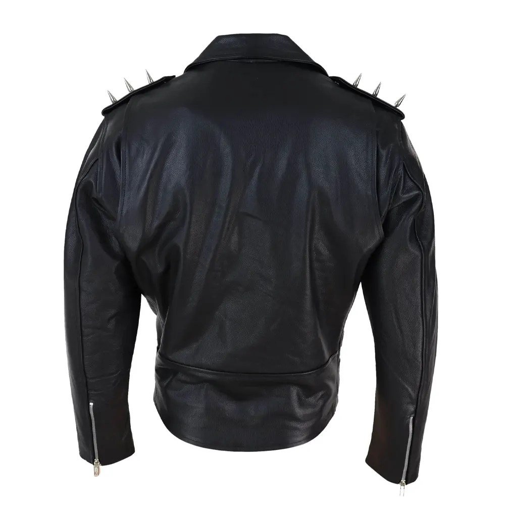 Men’s Spike Hide Original Cross Zip Leather Jacket - Image 2