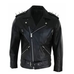 Men’s Spike Hide Original Cross Zip Leather Jacket
