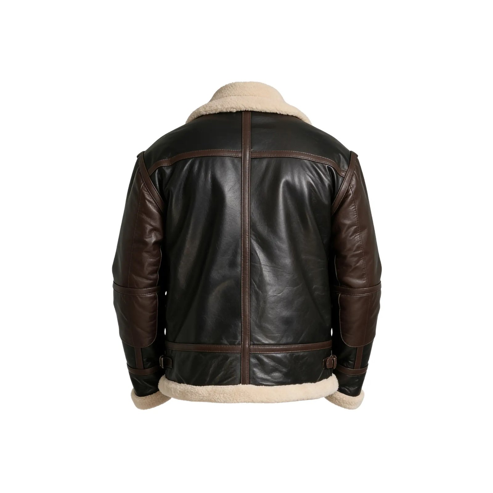 Black B3 Lambskin Bomber Leather Jacket - Image 7