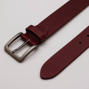 Limited Edition Red Wine Color 4mm Guage Crazy Horse Leather belt