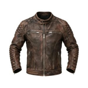 Men’s Vintage Cafe Racer Leather Jacket