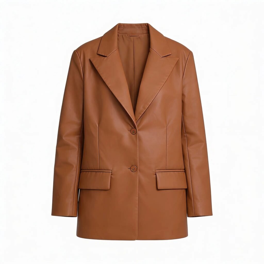 Women’s Leather Blazer Jacket