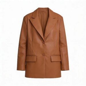 Women’s Leather Blazer Jacket