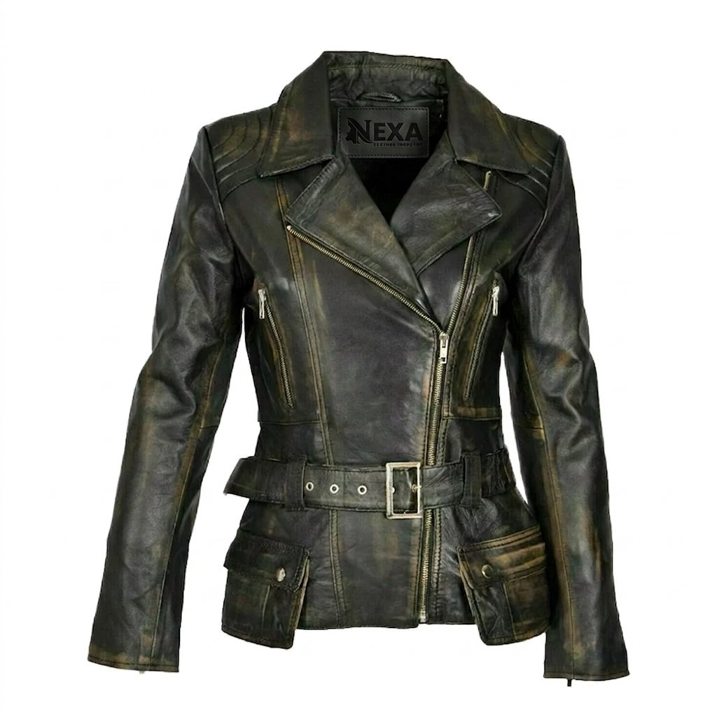Women’s Vintage Sheepskin Leather Jacket