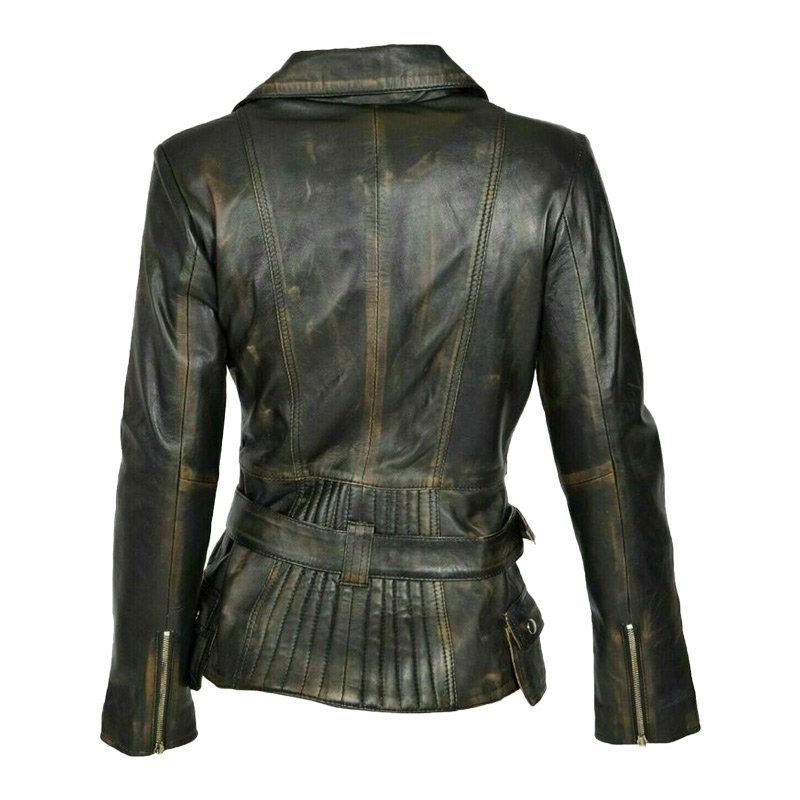 Women’s Vintage Sheepskin Leather Jacket - Image 2